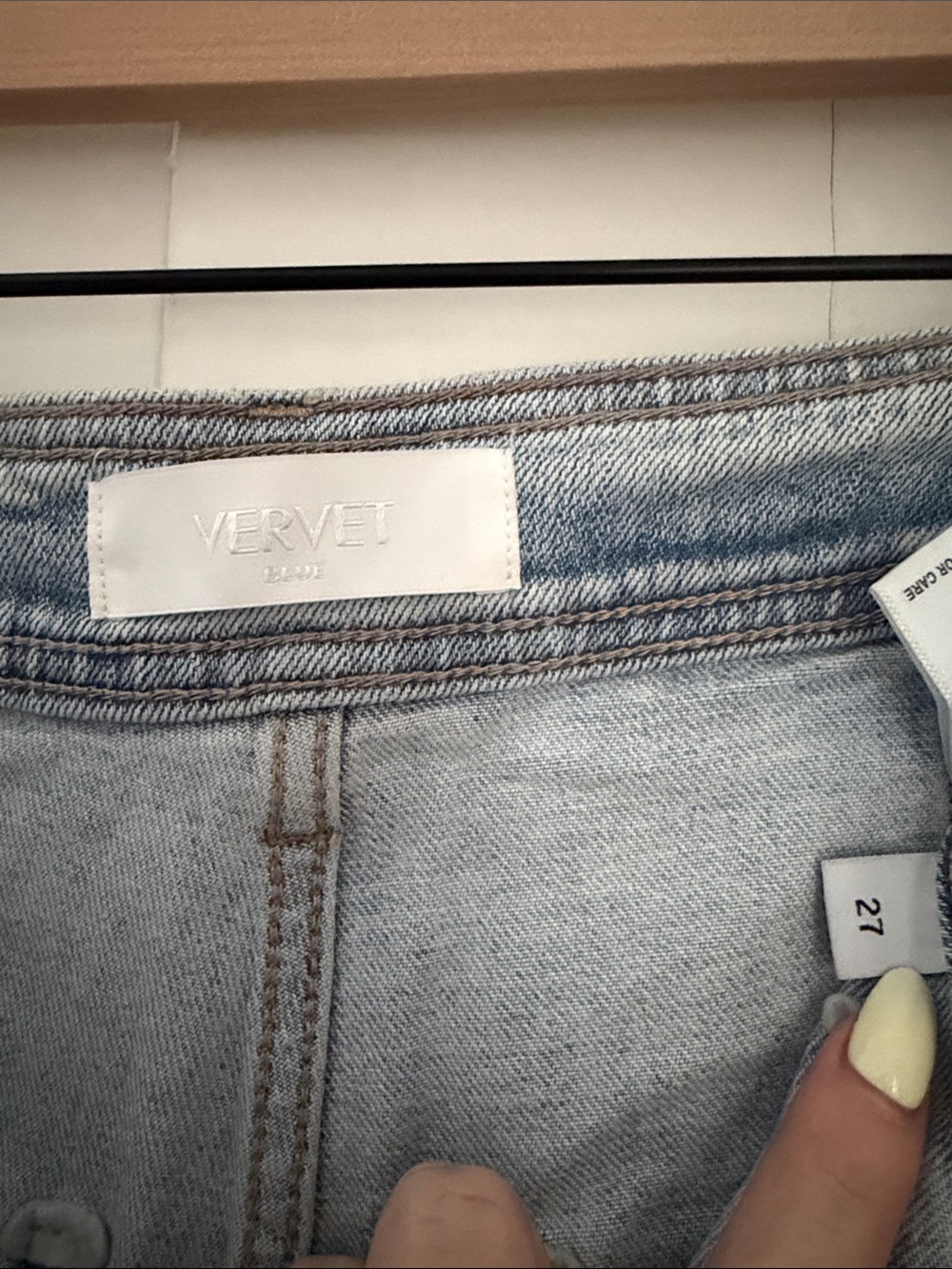 Light Blue High-Rise Wide Leg Jeans - Picture 2 of 3
